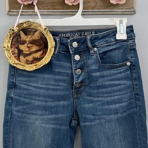 American Eagle High-Rise Crop Flare Super Stretch Jeans